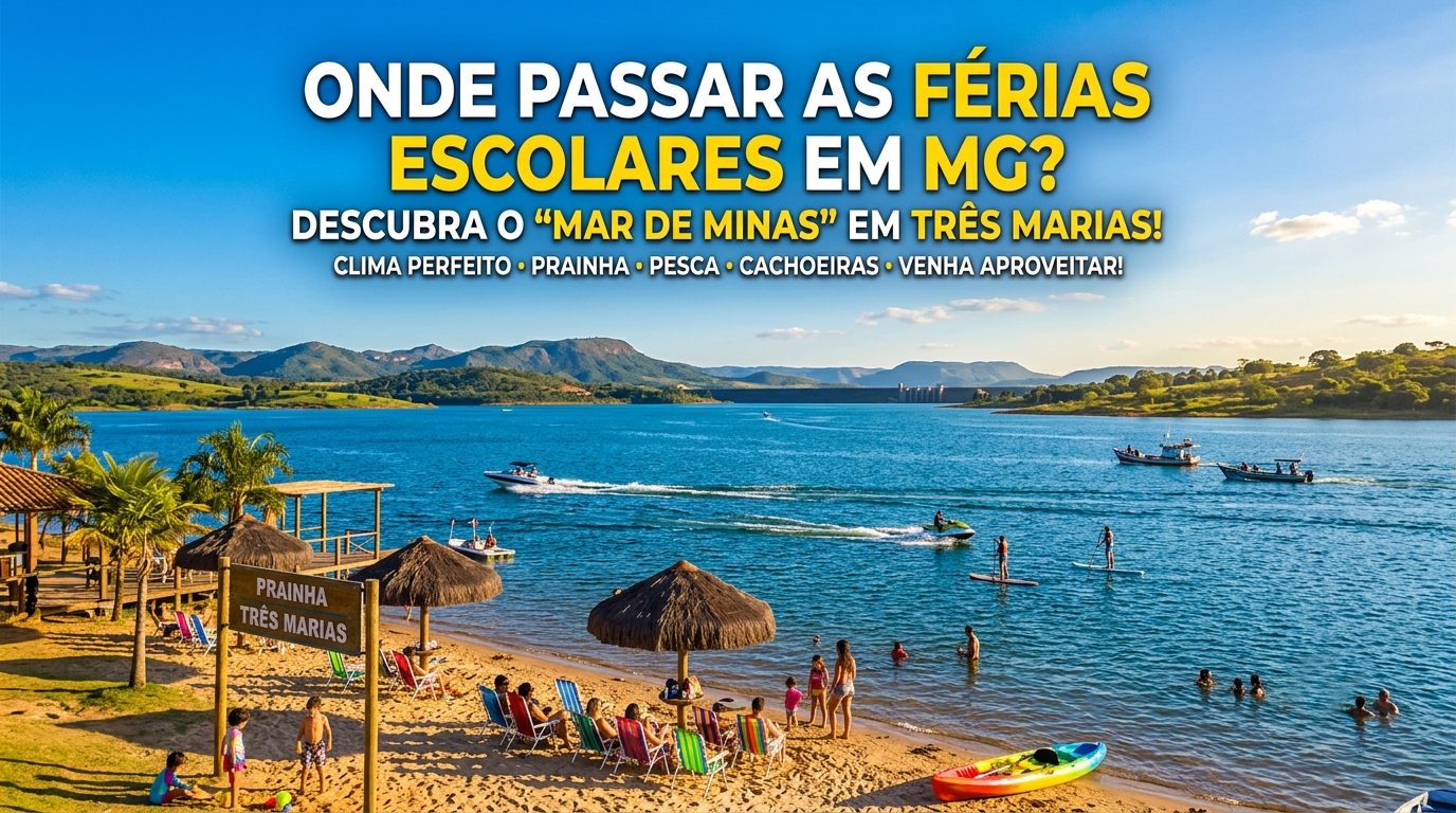 Onde passar as férias escolares em MG? Descubra o "Mar de Minas" em Três Marias!