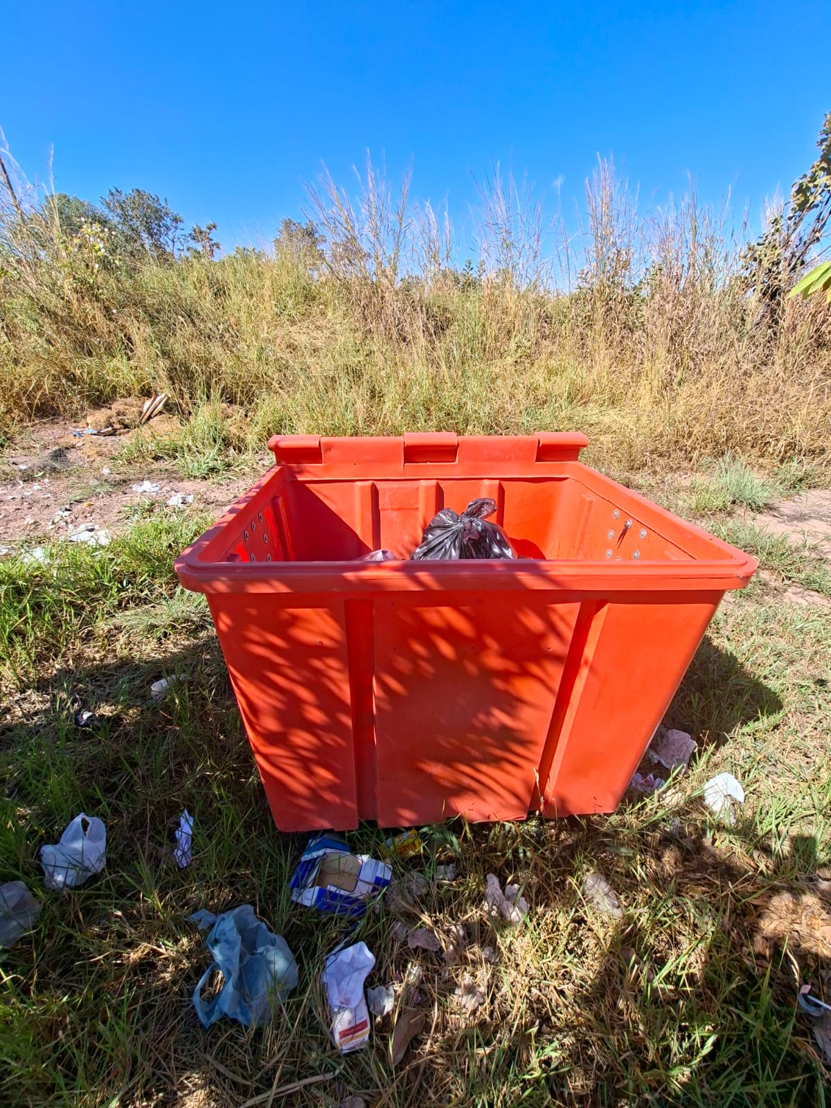 Lixo solto e descarte irregular geram problemas nas novas lixeiras de Três Marias